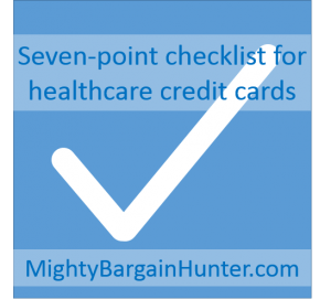 Checklist for evaluating healthcare credit cards