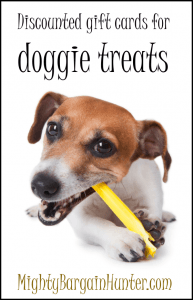 Discounted gift cards for doggie treats